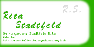 rita stadtfeld business card